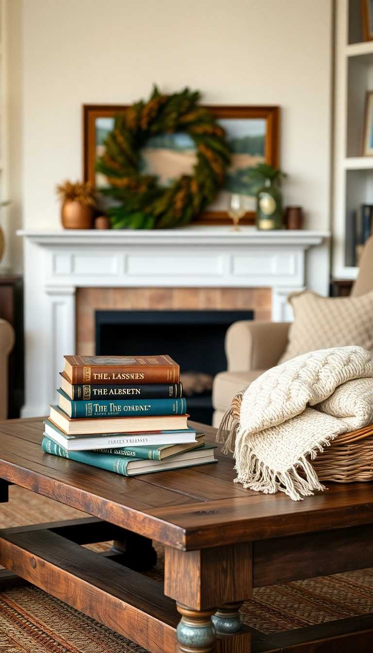 25 Stunning Old Farmhouse Decor Ideas That'll Make You Feel Right at Home! - 9. Vintage Books and Baskets