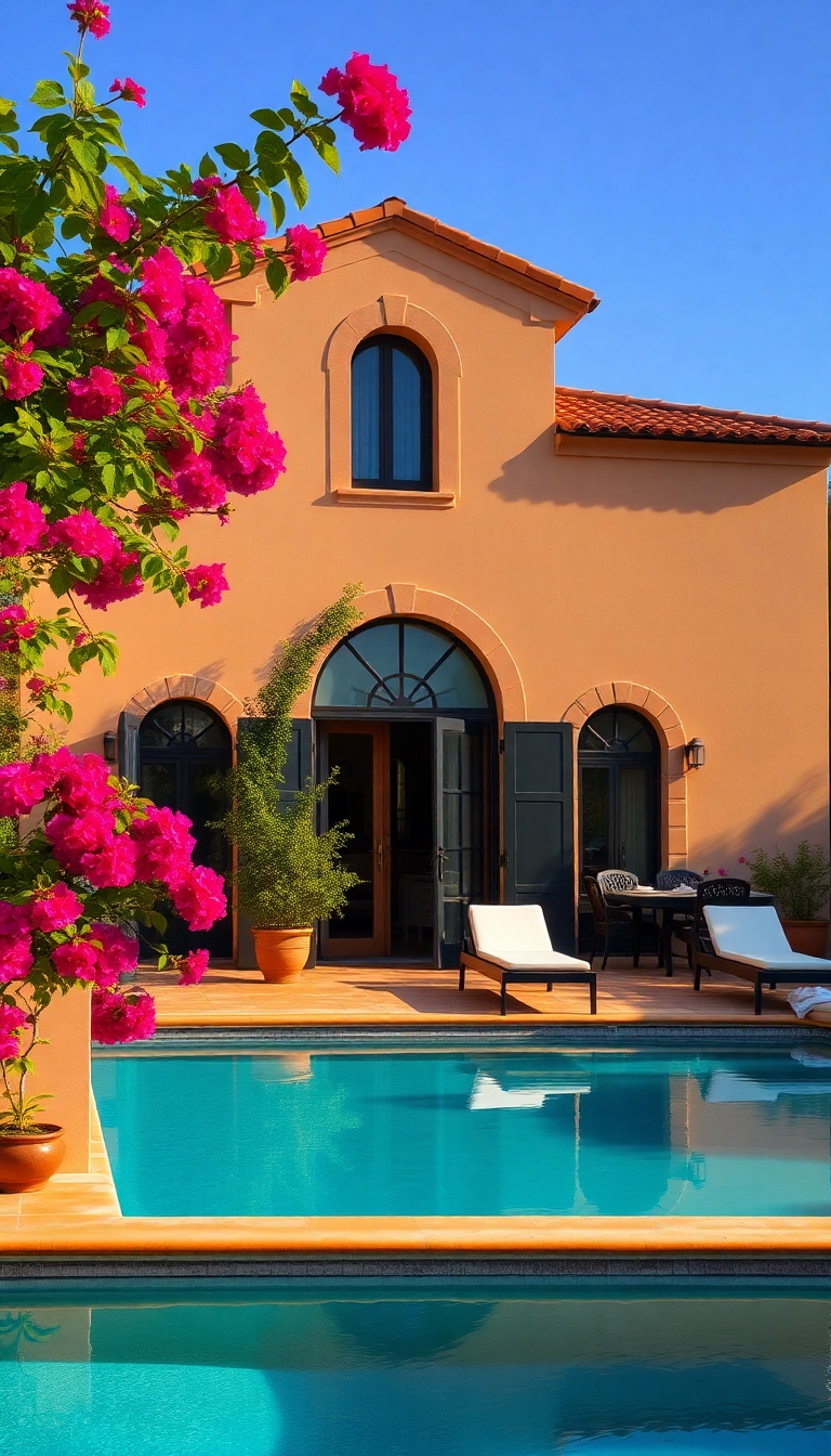 25 Beautiful Pool House Ideas to Create Your Backyard Paradise! - 3. Mediterranean Elegance