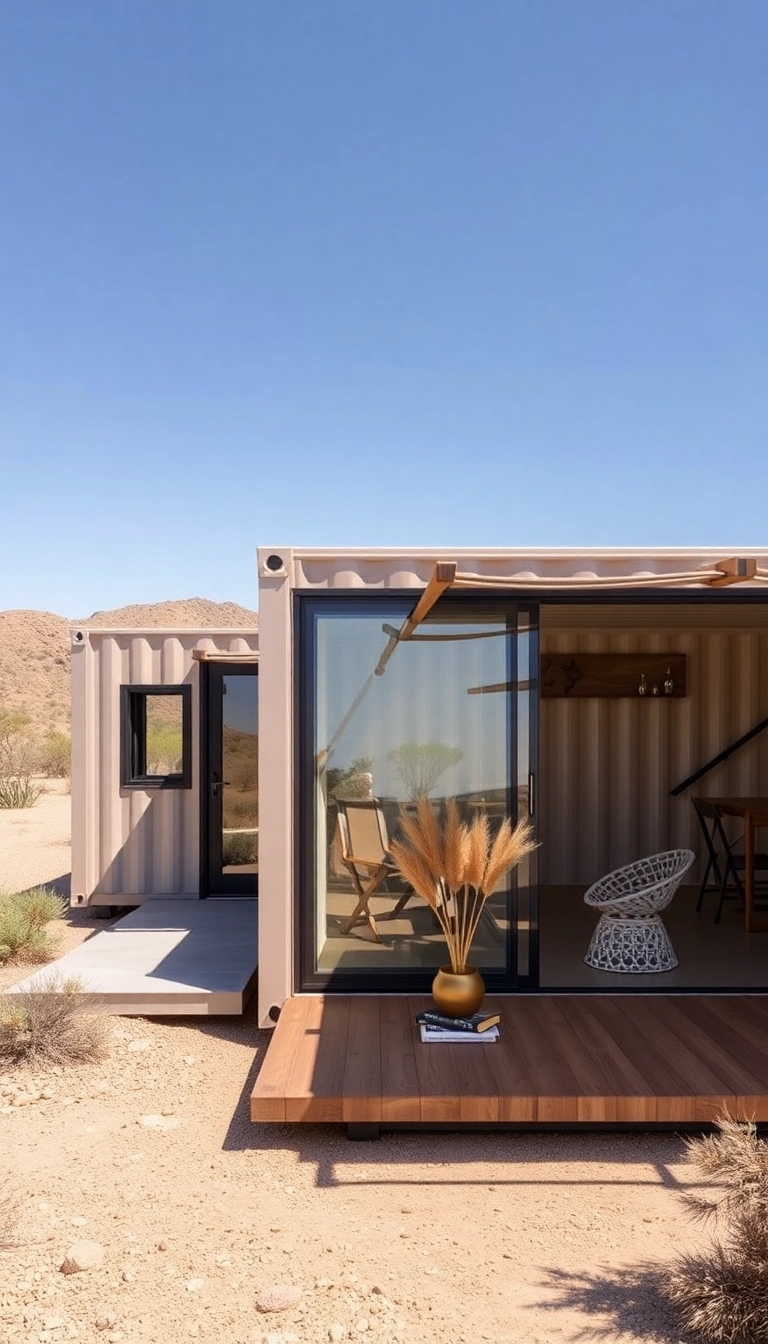 18 Eco-Friendly Container House Designs You Won't Believe Exist! - 10. The Desert Sanctuary