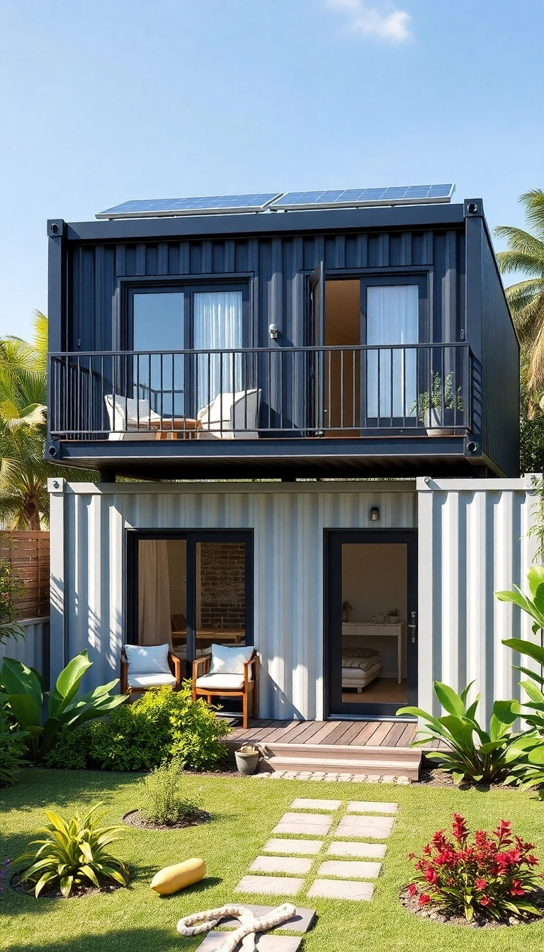 18 Eco-Friendly Container House Designs You Won't Believe Exist! - 11. The Eco-Friendly Duplex