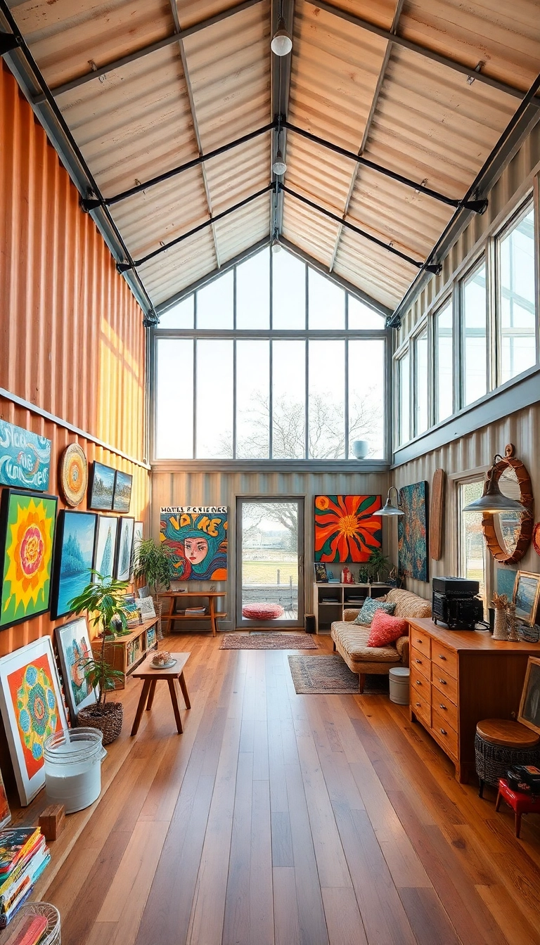 18 Eco-Friendly Container House Designs You Won't Believe Exist! - 17. The Artistic Loft