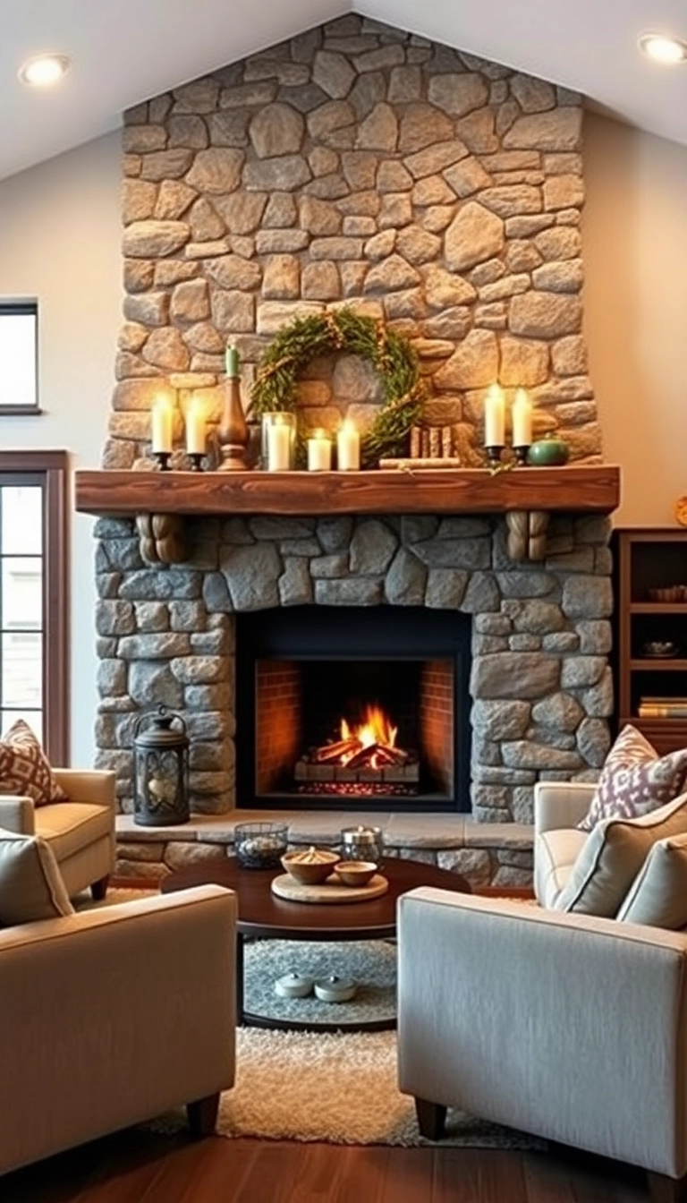 20 Stunning Farmhouse Decor Ideas to Transform Your Home into a Cozy Retreat! - 14. Country-Style Fireplaces