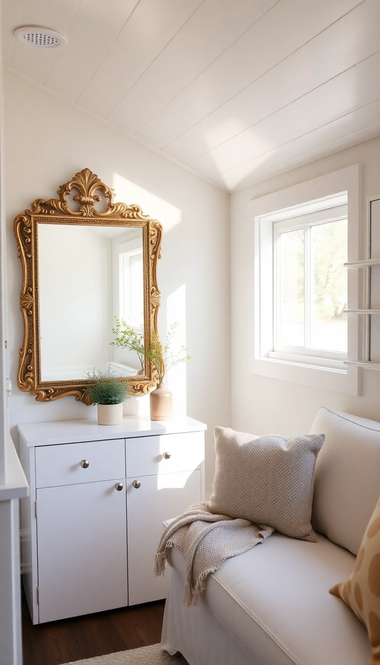 21 Tiny House Decor Ideas That Will Maximize Your Space (You Won't Believe #15!) - 3. Light Colors and Mirrors