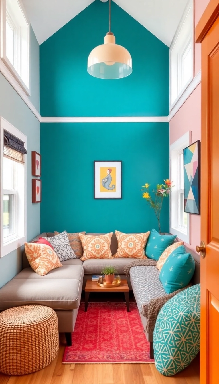 21 Tiny House Decor Ideas That Will Maximize Your Space (You Won't Believe #15!) - 16. Colorful Accent Walls