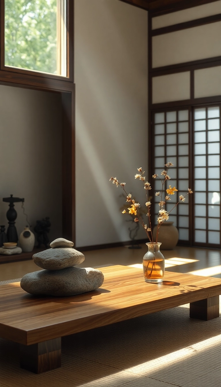 19 Gorgeous Japanese Tea House Inspirations That Will Make Your Home Feel Like a Tranquil Retreat! - 12. Nature-Inspired Decor