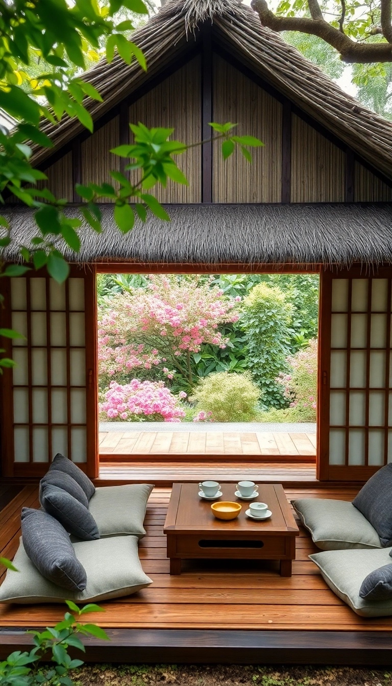 19 Gorgeous Japanese Tea House Inspirations That Will Make Your Home Feel Like a Tranquil Retreat! - 7. Outdoor Tea House Retreat