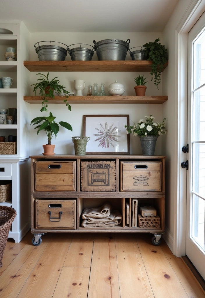 21 Industrial Farmhouse Decor Ideas That Will Transform Your Home! - 14. Unique Storage Solutions